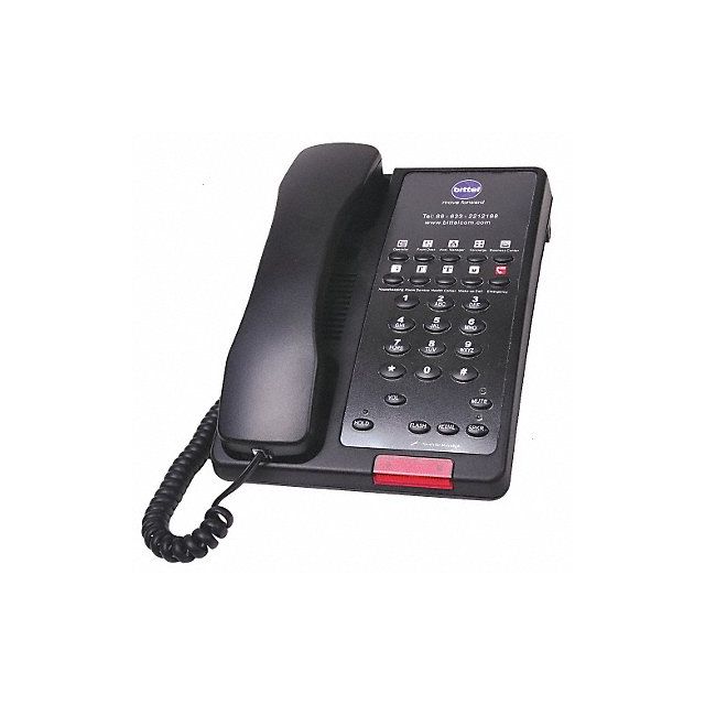 Hospitality Phone Analog Wall/Desk Black MPN:38TSD10S-B