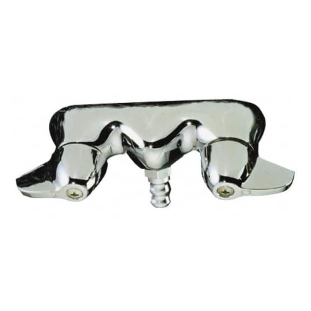 Exposed, Two Handle, Chrome Coated, Brass, Bath Faucet MPN:123-004