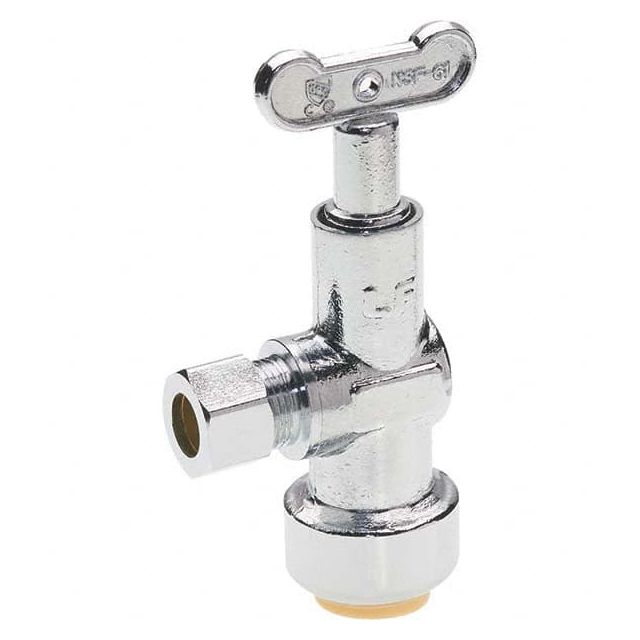 Water Supply Stops, Type: 1/4 Turn Ball Valve Design , Style: Angle , Inlet Type: Push to 190-932LK