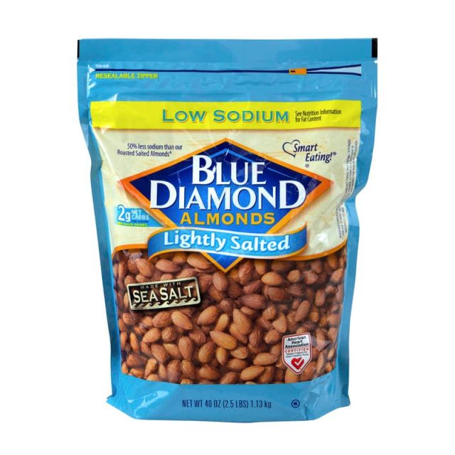 Blue Diamond Lightly Salted Almonds, 40-Oz Pouch (Min Order Qty 2) MPN:980101039