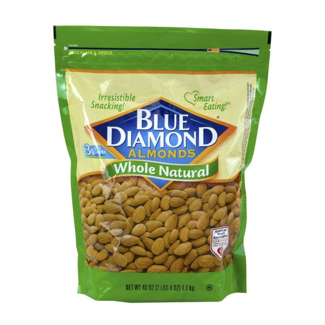 Blue Diamond Natural Almonds, 40-Oz Pouch (Min Order Qty 2) MPN:980101048