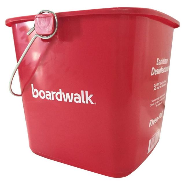 Boardwalk Sanitizing Bucket, 6 Qt, Red (Min Order Qty 7) MPN:BWKKP196RD