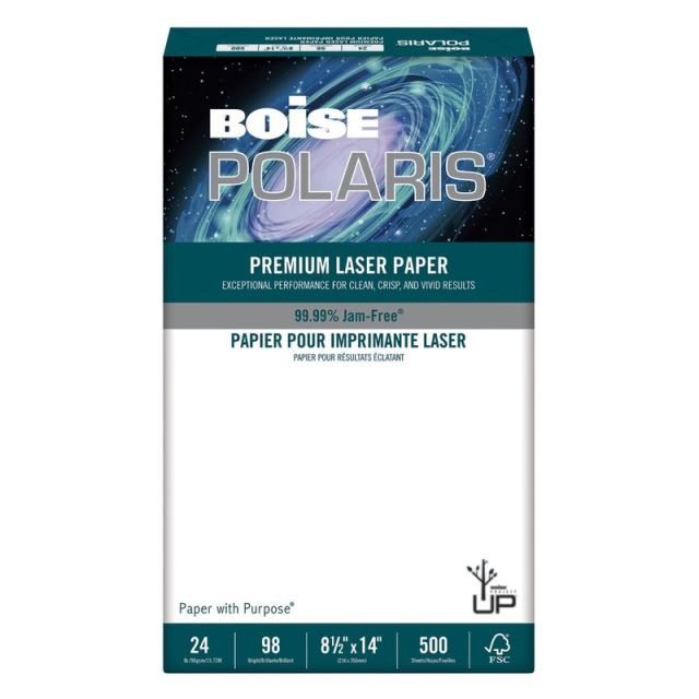 Boise POLARIS Premium Laser Paper, Legal Size (8 1/2in x 14in), 98 (U.S.) Brightness, 24 BPL-0214