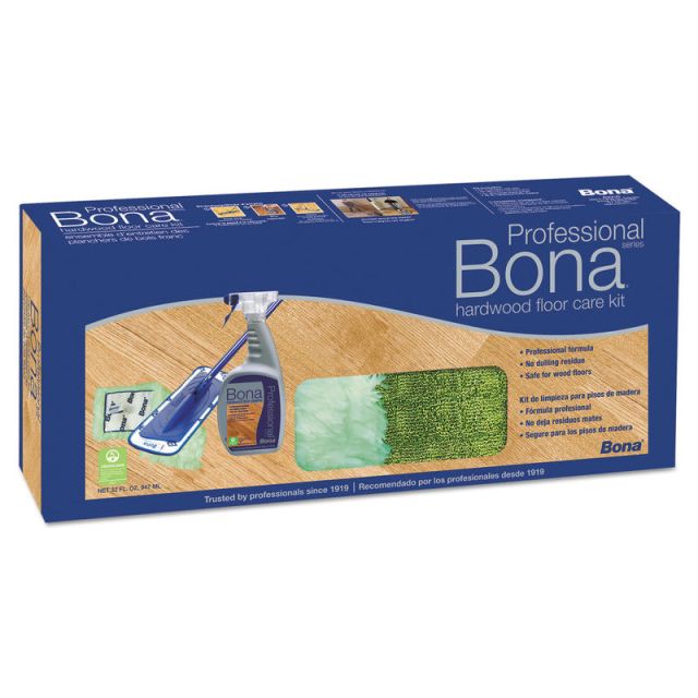 Bona Hardwood Floor Mop, With Cleaning Kit, 15in Head, 52in Handle, Blue (Min Order Qty 2) MPN:WM710013398
