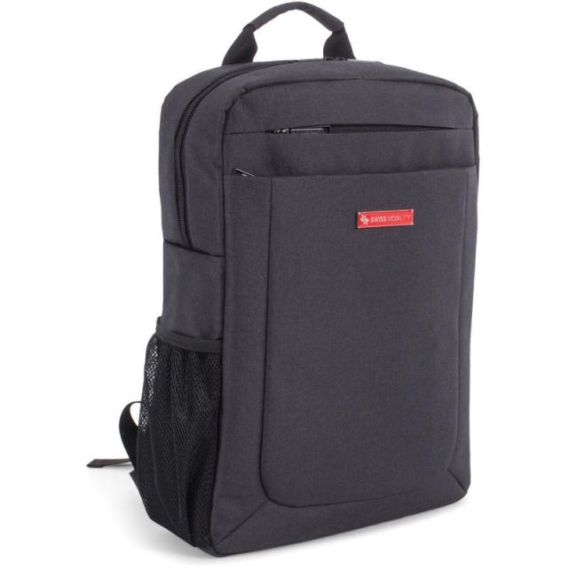 Swiss Mobility Cadence Business Backpack With 15.6in Laptop Pocket, Charcoal Gray MPN:BKP1011SMCH
