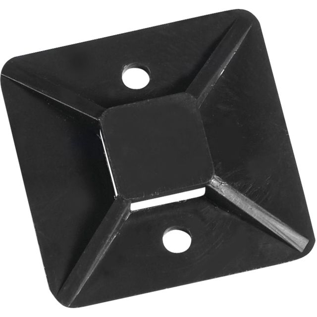 Office Depot Brand Cable Tie Mounts, 1.5in x 1.5in, Black, Case Of 100 MPN:CTM15B