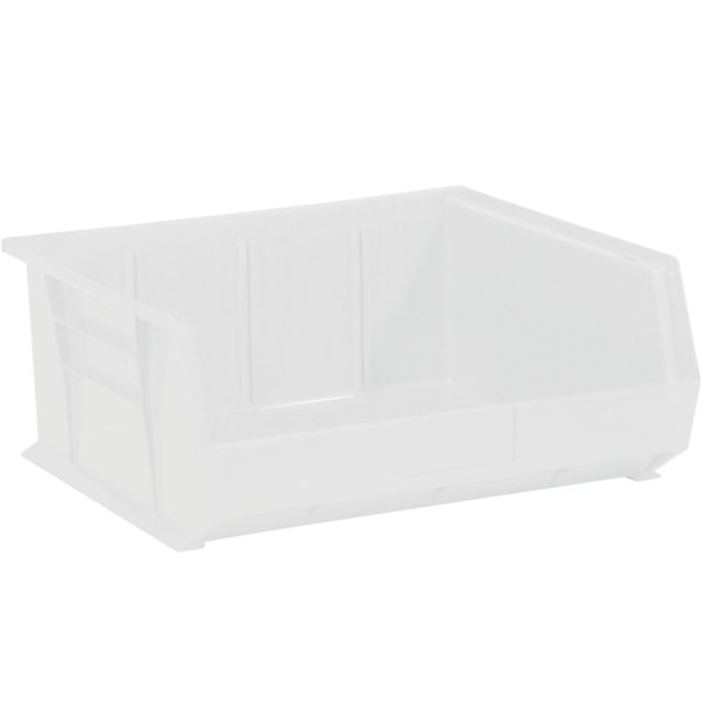 Office Depot Brand Plastic Stack & Hang Bin Boxes, Medium Size, 14 3/4in x 16 1/2in x 7in, Clear, Pack Of 6 MPN:BINP1516CL