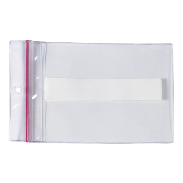 Office Depot Brand Super-Scan Press-On Vinyl Envelopes, Reclosable, 5in x 8in, Clear, Pack Of 25 Envelopes MPN:LH237