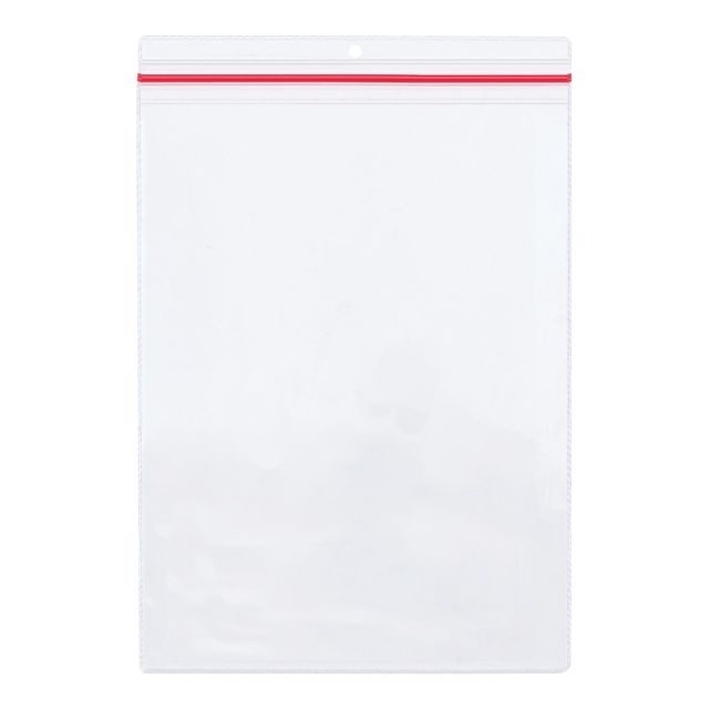 Office Depot Brand Industrial Zippered Job Ticket Holders, 9in x 12in, Clear, Case Of 15 Holders MPN:JTH161