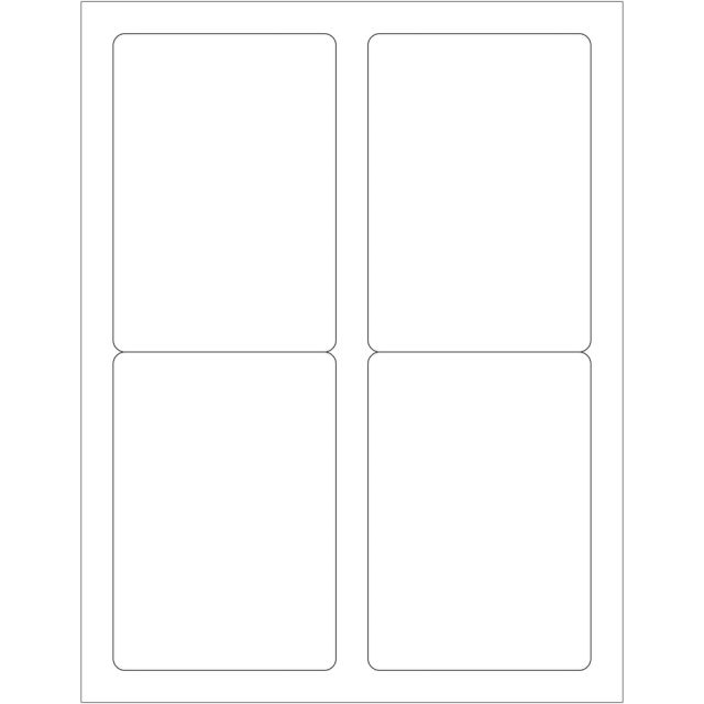Office Depot Brand Removable Laser Labels, LL263, Rectangle, 3 1/2in x 5in, White, Case Of 400 MPN:LL263