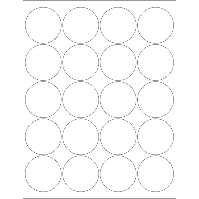 Office Depot Brand Round Glossy Labels For Laser Printers, LL302, 2in, White, Case Of 2,000 MPN:LL302