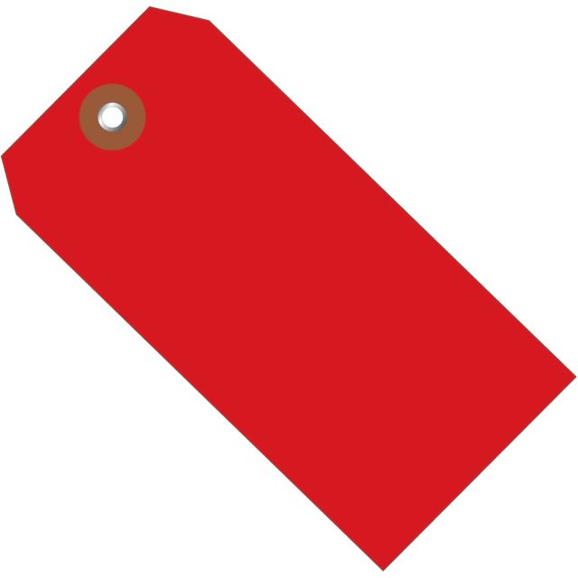 Office Depot Brand Plastic Shipping Tags, 4 3/4in x 2 3/8in, Red, Case Of 100 MPN:G26056