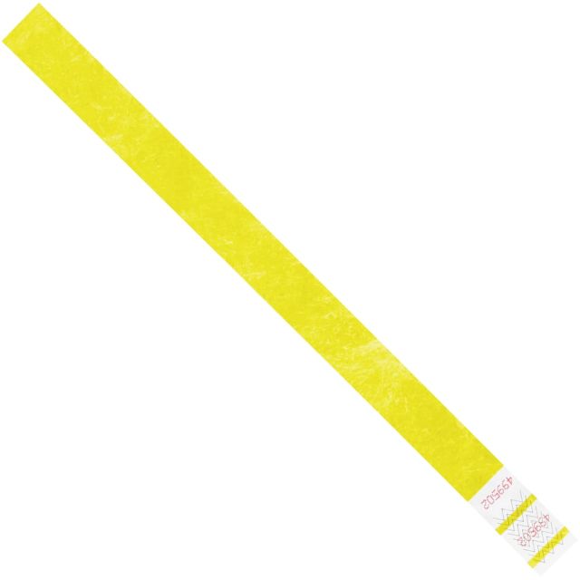Office Depot Brand Tyvek Wristbands, 3/4in x 10in, Yellow, Case Of 500 MPN:WR101YE