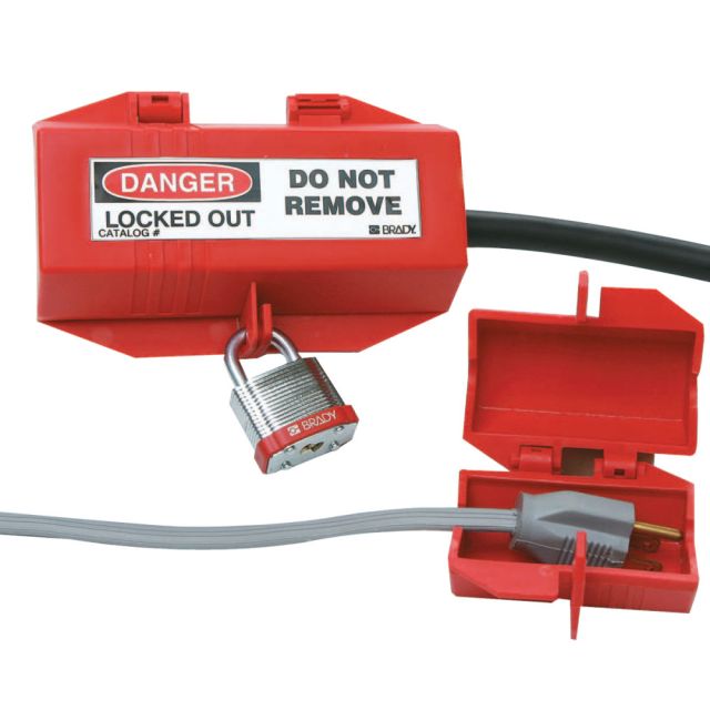 Plug Lockouts, 110V, Red (Min Order Qty 2) MPN:262-65674