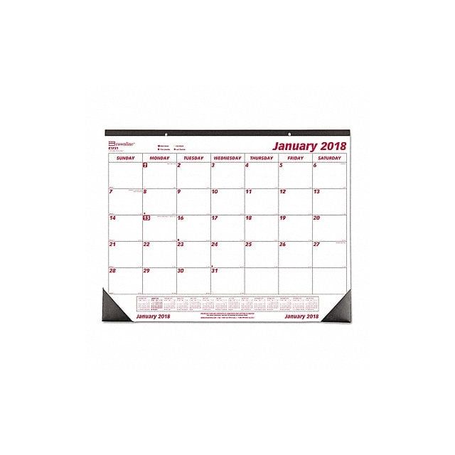 Desk Pad Monthly 21-3/4 x17 White MPN:C1731