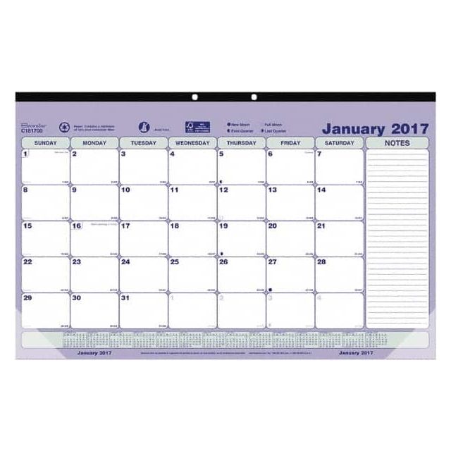 Desk Pad Calendar: 12 Sheets REDC181700 General Office Supplies