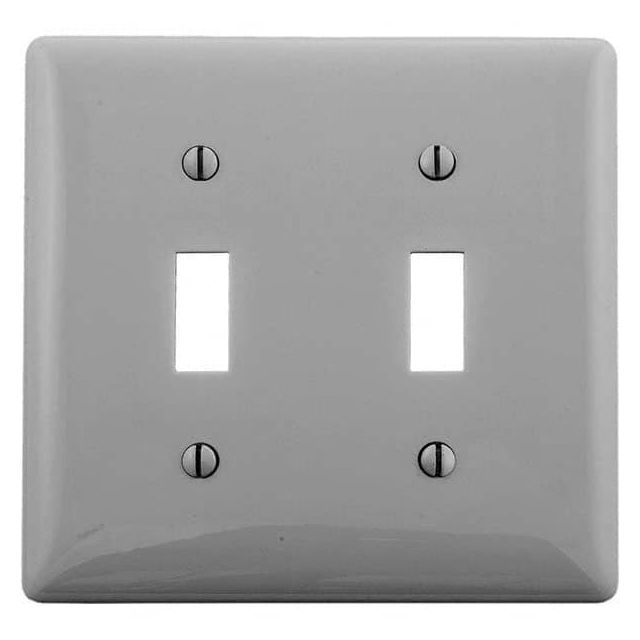 Wall Plates, Wall Plate Type: Switch Plates , Color: Gray , Wall Plate Configuration: GFCI/Surge Receptacle , Material: Thermoplastic , Shape: Rectangle  MPN:P2GY