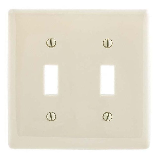 Wall Plates, Wall Plate Type: Switch Plates , Color: Light Almond , Wall Plate Configuration: Toggle Switch , Material: Thermoplastic , Shape: Rectangle  MPN:P2LA