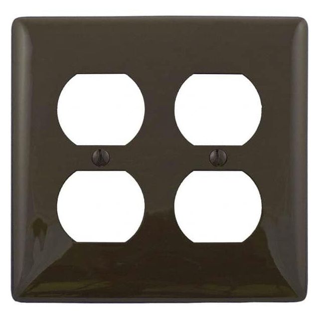Wall Plates, Wall Plate Type: Outlet Wall Plates , Color: Brown , Wall Plate Configuration: Duplex Outlet , Material: Thermoplastic , Shape: Rectangle  MPN:P82