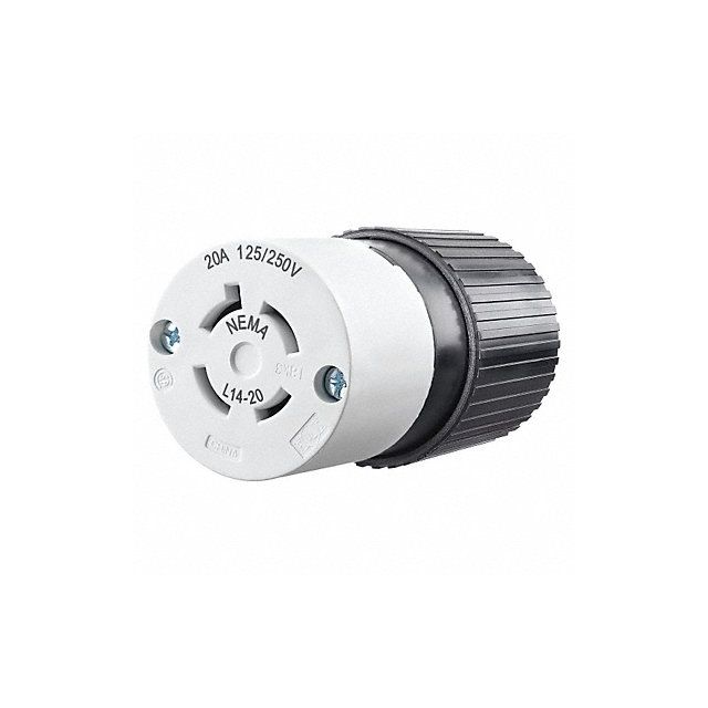 Locking Connector Black/White Nylon 20A MPN:71420NC