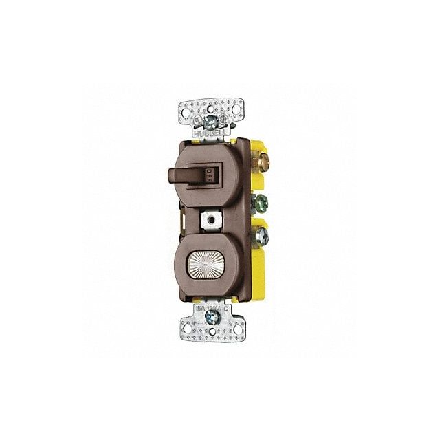 Combination Device Brown 15A Toggle MPN:RC109