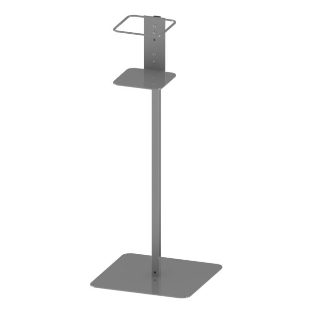 Built Sanitizer Floor Stand, 37in x 14in x 14in, Silver MPN:123351-00MS