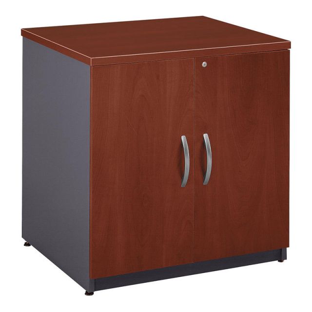 Bush Business Furniture Components Storage Cabinet, 30inW, Hansen Cherry/Graphite Gray, Standard Delivery MPN:WC24496A