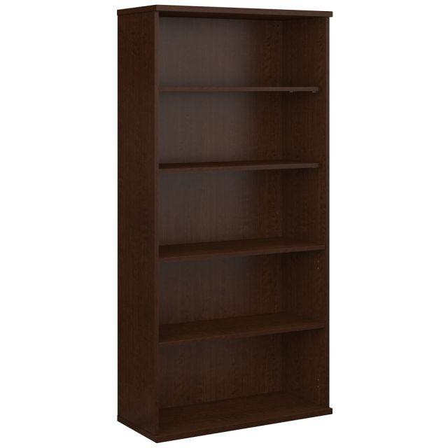 Bush Business Furniture Components 5 Shelf Bookcase, 36inW, Mocha Cherry, Standard Delivery MPN:WC12914