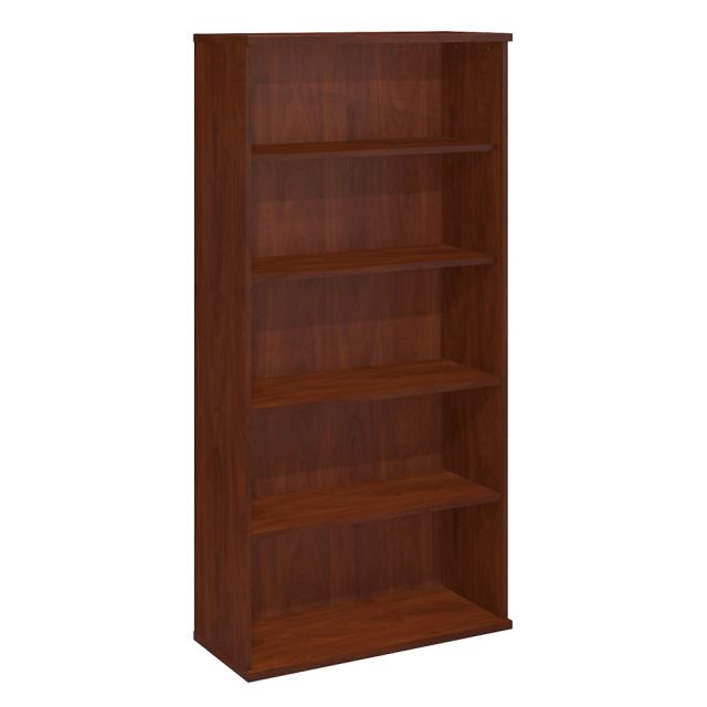 Bush Business Furniture Components 73inH 5-Shelf Bookcase, Hansen Cherry, Standard Delivery MPN:WC24414