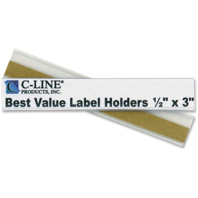 C-Line 87607 Removable Adhesive Label Holder - 0.5in x 3in - 50 / Pack (Min Order Qty 4) MPN:87607
