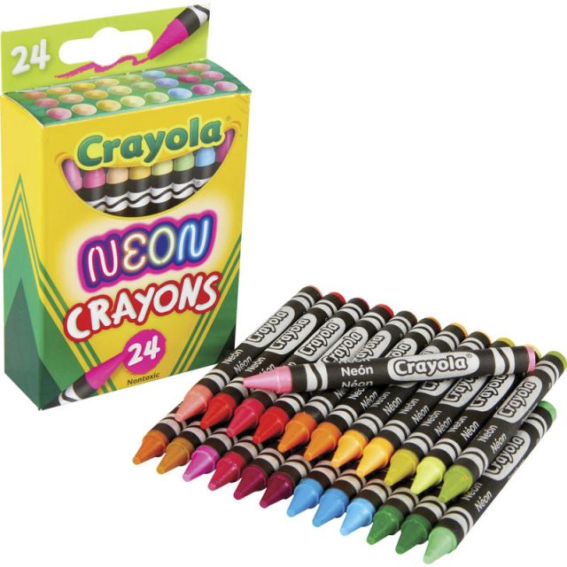 Crayola Neon Crayons - Neon - 24 / Pack (Min Order Qty 6) 523410