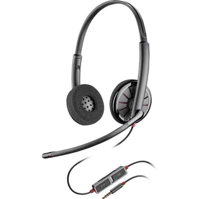 Plantronics Blackwire C225 Headset - Stereo - Mini-phone - Wired - 20 Hz - 20 kHz - Over-the-head - Binaural - Supra-aural - Noise Canceling