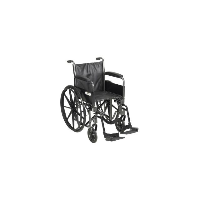 Silver Sport 2 Wheelchair Detachable Full Arms Swing Away Footrests 20