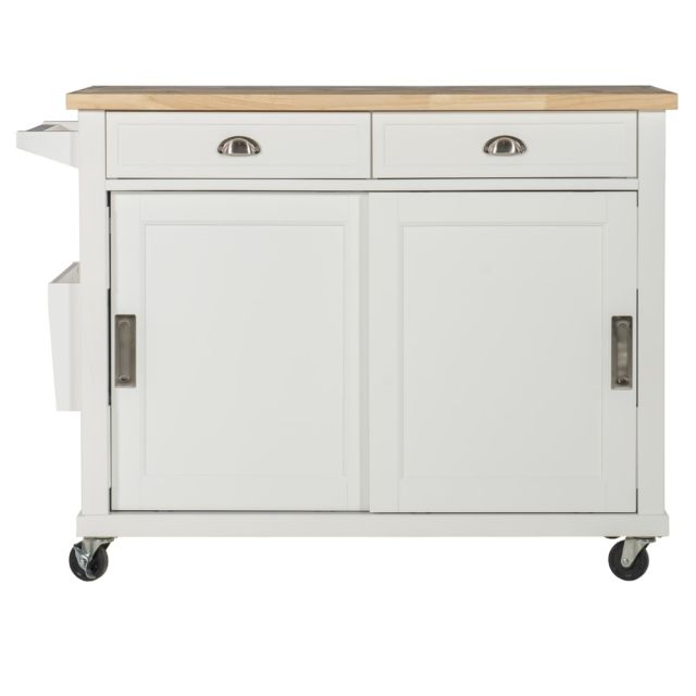 Linon Crowell 2-Drawer Kitchen Cart, 36inH x OFDP1360