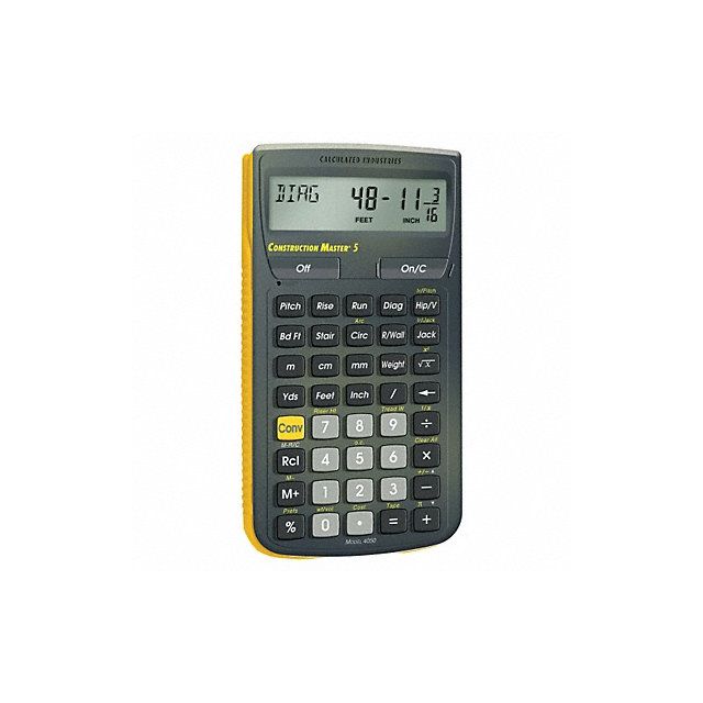 Construction Calculator 5 5/8 Lx3 In W MPN:4050