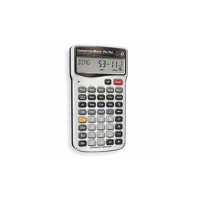 Construction Calculator 6 Lx3 1/4 In W MPN:4080