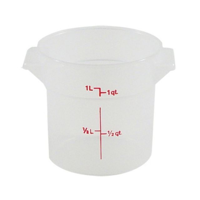 Cambro Food Storage Container, 1 Qt, Clear (Min Order Qty 8) MPN:RFS1PP190