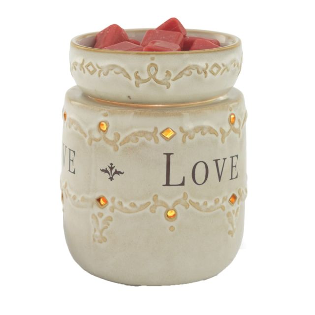 Candle Warmers Etc Illumination Fragrance Warmers, 8-13/16in x 5-13/16in, Live Laugh Love, Case Of 6 Warmers MPN:RW06BX