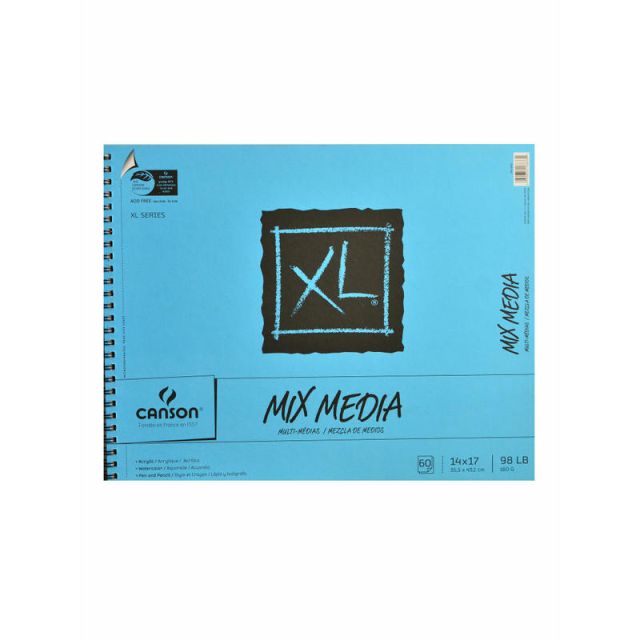 Canson XL Mix Media Pad, 14in x 17in, 60 Sheets (Min Order Qty 2) MPN:100510930