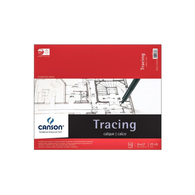 Canson Tracing Pad, 14in x 17in, 50 Sheets (Min Order Qty 4) MPN:100510962