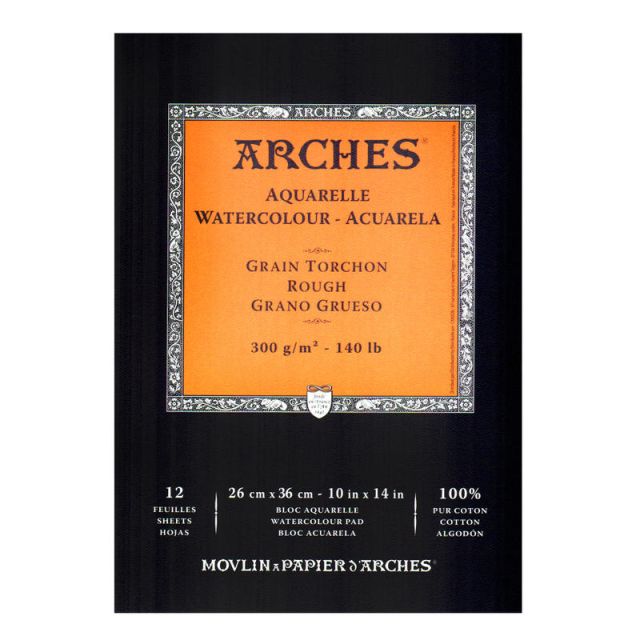 Arches Watercolor Pad, 10in x 14in, Rough, 140 Lb, White (Min Order Qty 2) MPN:400014957
