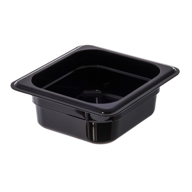 StorPlus 1/6-Size Plastic Food Pans, 2 1/2inH x 6 3/8inW x 6 3/4inD, Black, Pack Of 6 (Min Order Qty 2) MPN:3068303