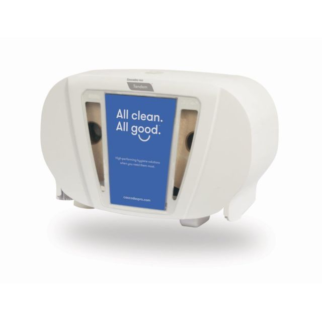 Cascades PRO Tandem X2S Side-By-Side High-Capacity Bathroom Tissue Dispenser, White (Min Order Qty 4) MPN:C273