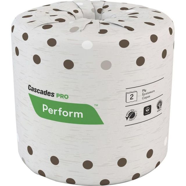 Cascades PRO PRO Perform Standard Toilet Paper - 2 Ply - 4.25in x 4in - 400 Sheets/Roll - B400