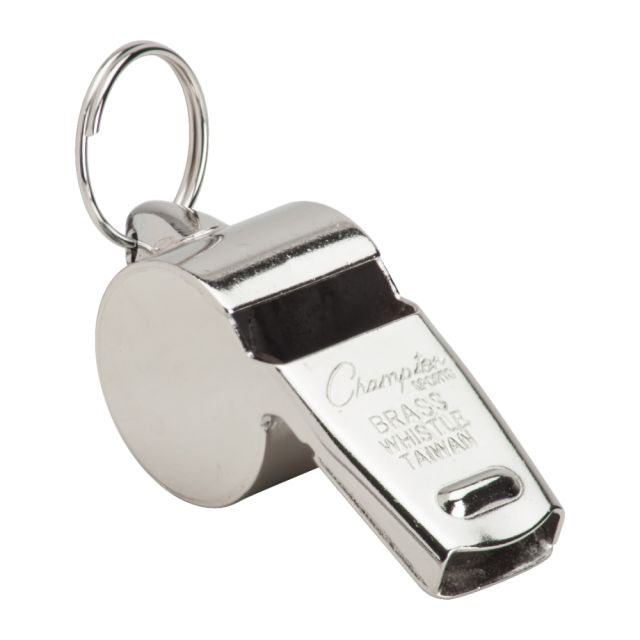 Champion Sport Heavy-Weight Metal Whistle, Silver 401