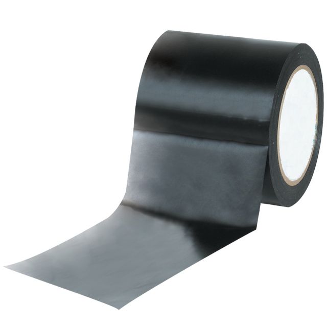 BOX Packaging Solid Vinyl Safety Tape, 3in Core, 4in x 36 Yd., Black, Case Of 12 MPN:T9436BL