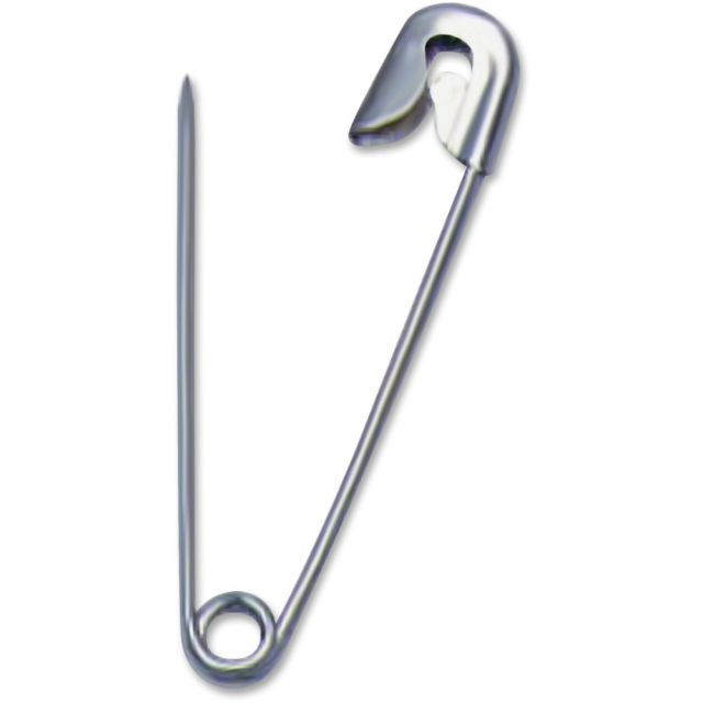 CLI Nickel-Plated Steel Safety Pins, 2in, Silver, Pack Of 144 (Min Order Qty 6) MPN:83200