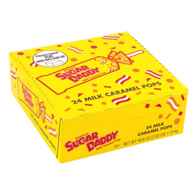 Sugar Daddy Caramel Candy Pops, 1.7 Oz, Box Of 24 (Min Order Qty 2) MPN:209-00018