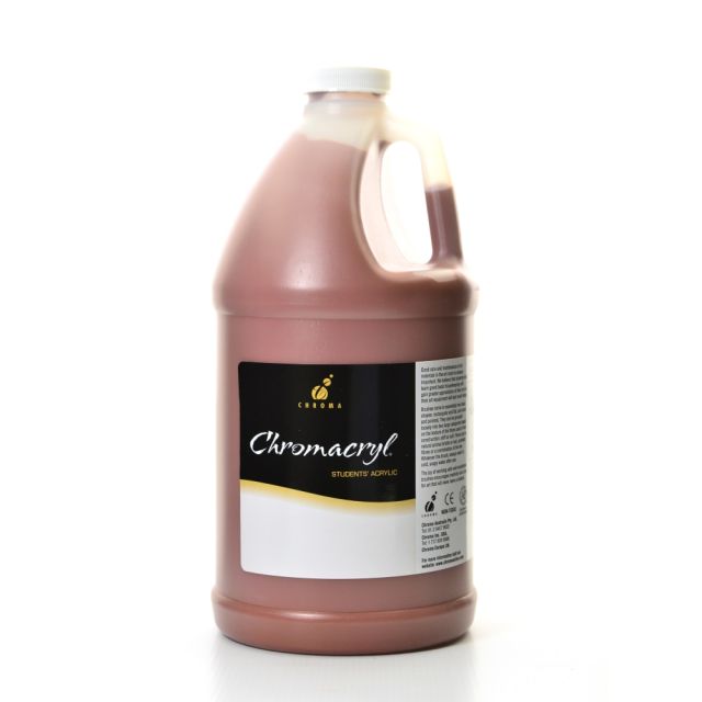 Chroma Chromacryl Students Acrylic Paint, 0.5 Gallon, Burnt Sienna (Min Order Qty 2) MPN:1404