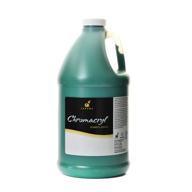 Chroma Chromacryl Students Acrylic Paint, 0.5 Gallon, Deep Green (Min Order Qty 2) MPN:1406